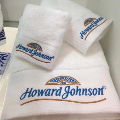 China Outstanding Absorbency 100% Cotton Hotel Cotton Face Bath Towel With Embroidery Logo for sale