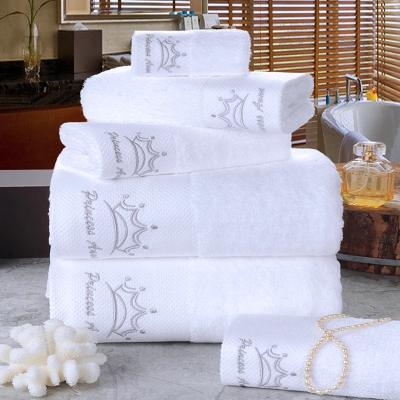 China Sustainable Factory Luxury Hotel Bath 3 Pcs Towel Set 100% Cotton Bathroom Custom for sale