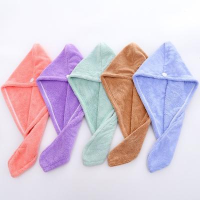 China Super Absorbent QUICK DRY Customized Logo Microfiber Dry Hair Turban Salon Towel for sale