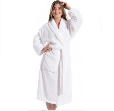 China Wholesale Custom Made Breathable Terry White Hotel Bathrobe Set Luxury Shawl Hotel 100% Cotton Embroidered Unisex Long Robe for sale