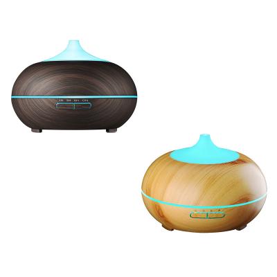 China New Grain LED Fragrance Diffuser Mini Ambient Light Evaporative Personal Wooden Aroma Oil Diffuser RV Space Air Humidifier 550ML for sale