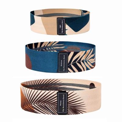 China 2022 New Design Gym Yoga Body Workout Fitness Exercise Cotton Polyester Multi-elasticity Latex Silk Multi-elasticity Hip Circle Resistance Booty Band for sale