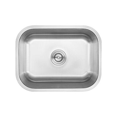 China Without Faucet Undermount Kitchen Sink Single Bowl Sink Brushed Finish Stainless Steel Handmade Kitchen Basin Sink for sale