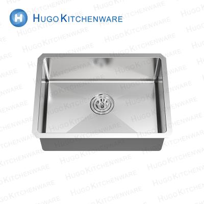 China Without Faucet Water Drainer Undermount Bowl Stainless Steel Hot Selling Single Handmade Kitchen Sink for sale