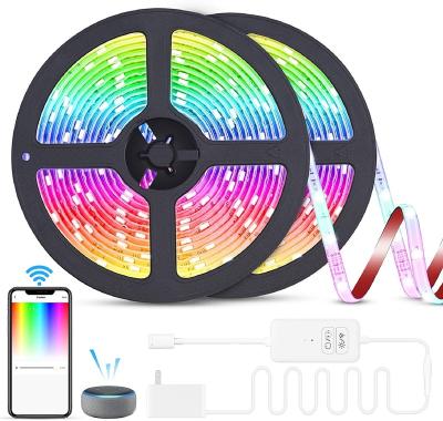 China Bedroom Hot Sale Rhone RGB Control LED Strip Lights Waterproof 12 Volt Led USB Light Strips For Home for sale