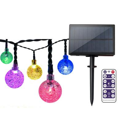 China Garden 5M 10m 20M 8 Patterns Effect Waterproof Christmas Garden Lights Outdoor Decor Around Solar Power Led String Light for sale