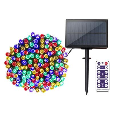 China Solar Garden Four Colors String Lights Holiday Decoration Lights With Remote Control Function Outside Lantern for sale