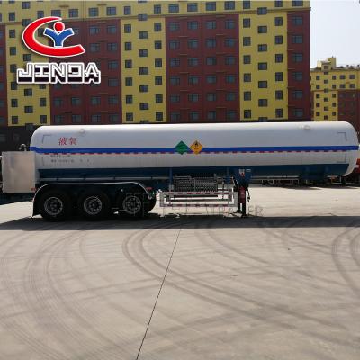 China Truck Trailer Best Selling in Algeria Good Quality 26m3 Cryogenic Liquid O2 Transport Tanker LO2 Semi Trailer for sale