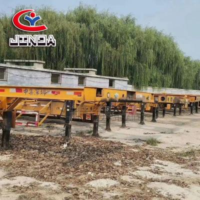 China Used Truck Trailer 56ft Container 3Axles Chassis Best Selling Skeleton / Container Haul Semi Trailer for sale