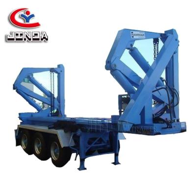 China Factory Export 2/3 Axles Container Trailer Side Loader Tri Axle Trailer Truck Pusher Side Forklift Trailer Semi Trailer For Sale for sale