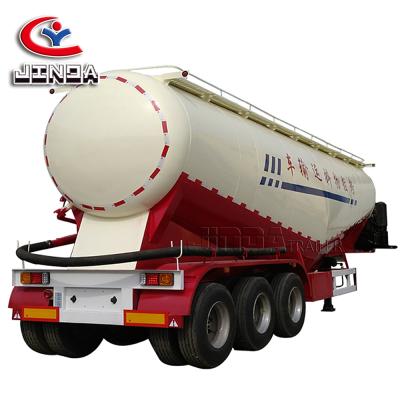 China Jinda Trailer Manufacturing Factory 3 axle 45 m3 double powder tanker truck trailer / powder tanker semi-trailer for sale