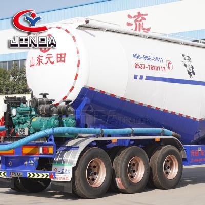 China Truck Trailer Jinda Trailer Manufacturing Factory 3 axle 45 m3 carbon steel lime powder aluminum tanker trailers for sale for sale