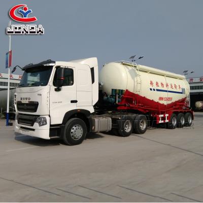 China Axle 40 Cubic Meter 55cbm 50 Ton Dry Bulk Cement Tanker Truck Trailer Cement Trailer Tri Truck For Hot Sale for sale