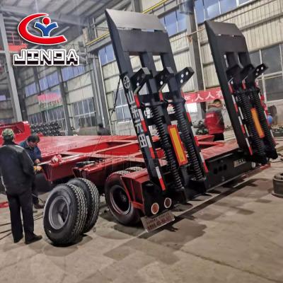 China China manufacturer 3 axle truck trailer 60 tons gooseneck hydraulic detachable lowboy trailer for sale for sale