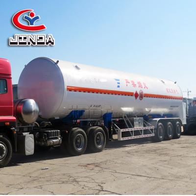 China Truck Trailer Jinda Tanker Manufacturer Best Selling In Russia High Quality 3 Axles Liquefied Natural Gas LNG Semi Trailer for sale