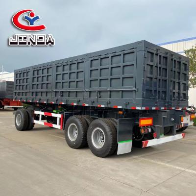 China Heavy Duty 40ft Tri Axle 20ft Side By Side Tipper Side Tipper Trailer From Full Truck Trailer China Supplier for sale