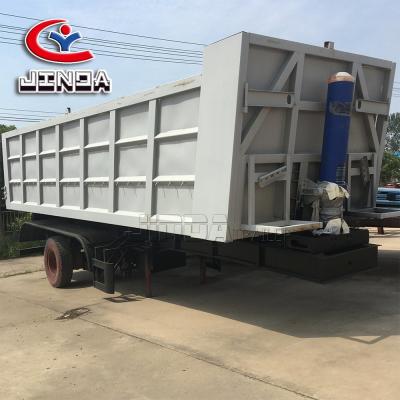 China JINDA Direct Supplier Best Quality 3 Axles Fuwa Tipper Cargo U Type Truck Trailer Hydraulic Cylinder Tipper Dump Car Truck for sale