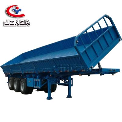 China China Factory JINDA 3 Axle Side Dump Trailer 50T Dump Trailer Truck Semi Trailer 5 Axle 40Ton Side Tipper Side Dump Trailer For Sale for sale