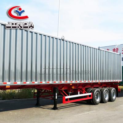 China Truck Trailer Jinda Direct Factory 3Axles 20FT 40FT Container Trailer Quick Release Wheels Bike Cargo Trailer for sale