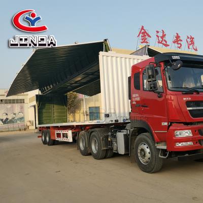 China China Jinda Supplier Best Price 40FT Wing Van Truck Trailer /Container Truck Trailer For Cargo Transport for sale