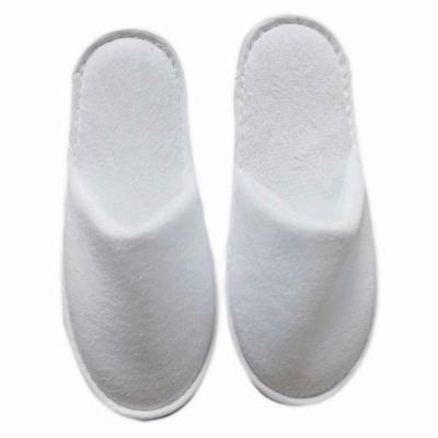 China Hotel Spa Airline Hospital Travel Slippers Disposable White Closed Toe Hotel Slippers Customized Hotel Slippers for sale