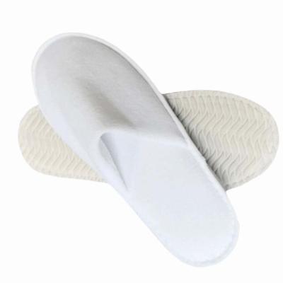 China Hotel Spa Airline Hospital Travel Available Immediately! Good Quality SPA White Slippers Disposable Closed Toe Hotel Slippers for sale