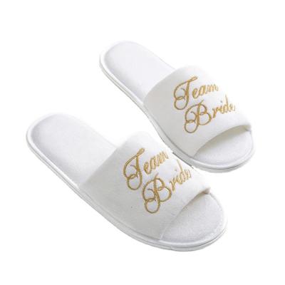 China Disposable SPA Hotel Slippers Terry Toe Toe White Open Toe Flip Flops Disposable Slipper Made In China Hotel Slippers for sale