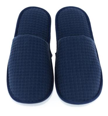 China Hotel Spa Airline Hospital Travel Disposable Hotel SPA Hotel Slippers 28 x 11cm Disposable Cotton Black White Waffle Slippers for sale