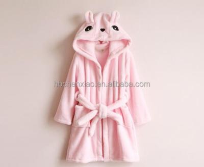 China 2-7Years/Autumn Winter Super Soft Flannel Hooded Bathrobe Kids Toddler Bathrobe Babies Breathable Towel Robes For Kids for sale