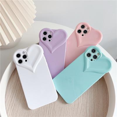 China Anti-fall Candy Color Sweetheart TPU Bumper Phone Case For Iphone Creative Series Phone Cute Shape for sale