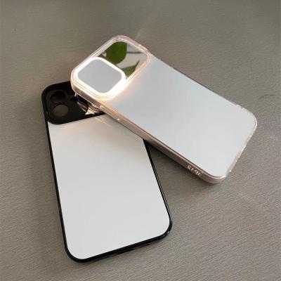 China 2021 New Arrival Anti-fall Ring Flash Phone Case With Mirror TPU Sublimation Gliter Phone Case For Iphone 13 for sale