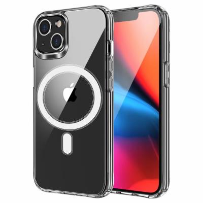 China Transparent Magnetic Anti-drop Magnet Case For iPhone 13 13Pro 12 11 Pro XS XS XR Magsafing Max Support Max Radio Charging Cover for sale