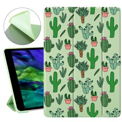 China cute Anti-fall cactus for ipad air 4 10.2 2021 pro 12.9 mini 5 cover soft silicone 2021 8th 7th generation case for ipad mini 2 air 3 for sale