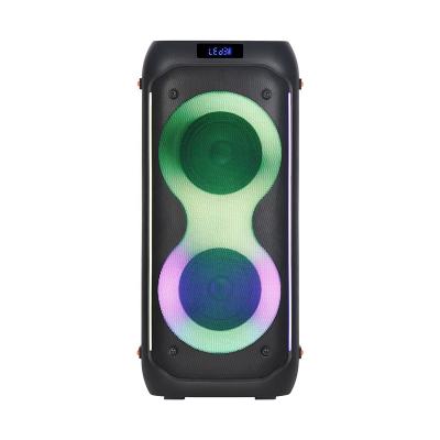 China Factory Supply LED Flashing Light NDR Home Theater System Sound Speaker Wireless Portable Speaker System with Dual 6.5 Inch Microphone for sale