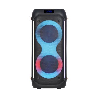 China New Dual 6.5inch NDR-610 BT LED Function Karaoke Power Flashing Light Wireless BT Speaker Box Professional DJ Sound Rechargeable Speaker With MIC for sale