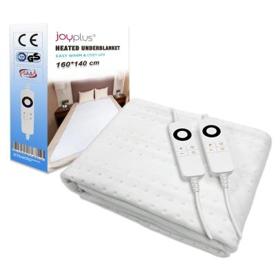 China Household 160*140CM Dual Control Thermostat Double Bed Electric Heating Blanket for sale