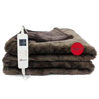 China Portable and Machine Washable Luxury Comfortable Flannel Fleece and Electric Heated PV Fleece Blanket for sale