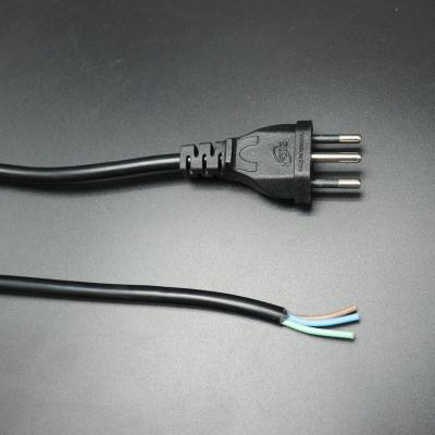 China CHENGKEN ZKB-3 Pin 3 AC Power Cable BRAZIL 3 PIN Industrial POWER CORD 2.5A/6A/10A/16A/20A for sale