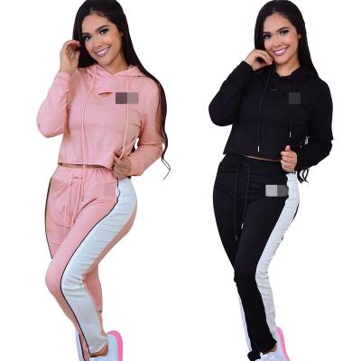 China Anti-pilling 2021 Autumn Set Woman Letter Logo Printing Fashion Casual Two Piece Hot Selling Jogging Suit For Women for sale