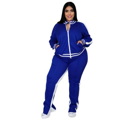 China Whosale viable hot style autumn long sleeve pants solid spliced ​​featured casual ladies plus size suit women's sports suit for sale