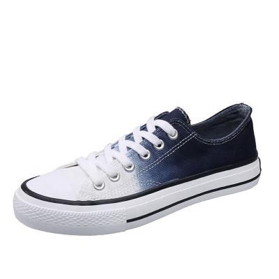 China ARCH SUPPORT Sweetlight Factory Shoes OEM Gradient Unisex Vulcanized High Top Casual Canvas Shoes Three Low for sale