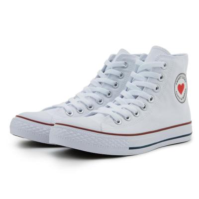 China NEW Style Anti-slippery White Canvas High Top Shoes For Men for sale