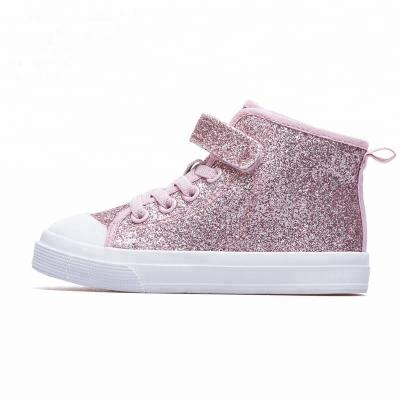 China ARCH BACK Comfortable Flat Wholesale Empty Glitter Shoes Kids Canvas Shoes for sale