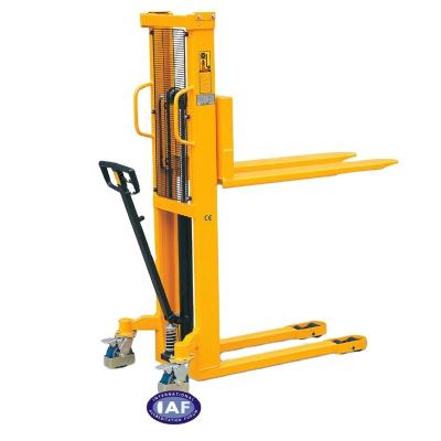 China Hydraulic Manual Pallet Lift 1000kg Stacker for sale