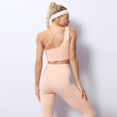 China Breathable High Waisted Women Workout Wear Yoga Leggings Active Custom Fitness Clothing Seamless Set for sale