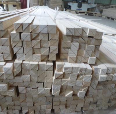 China Contemporary Batten Square Triangle Chamfer Paulownia Timber Strips for sale