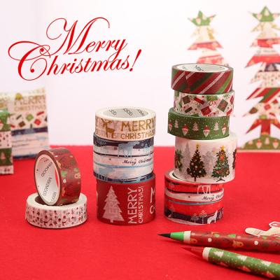 China Postcard Adhesive Tape DIY Heat Resistant Kawaii Washi Tape Decorative Christmas for sale