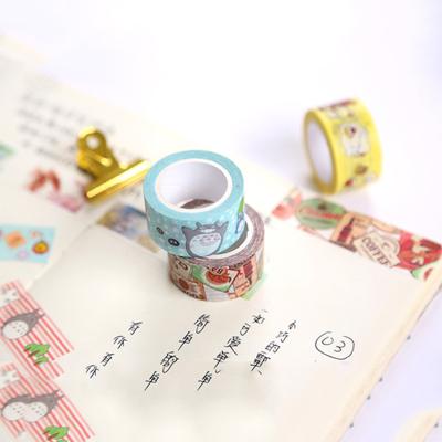 China Heat resistant wholesale cartoon masking cute kawaii washi decorative paper tape for sale