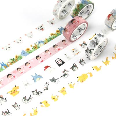 China Decorative Cute Cartoon Heat Resistant Tape 7m Japanese Washi Tape For Student for sale