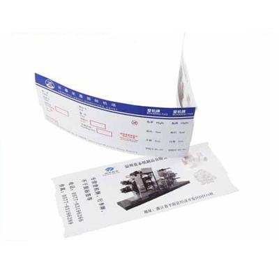 China paper & Hot Selling Popular Cardboard Thermal Transfer Paper Airline Printing Flights Tickets for sale